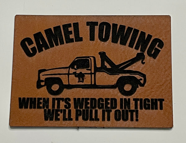 Camel Towing Leather Hat Patch