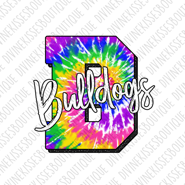 Bulldogs Tie Dye Sublimation Transfer