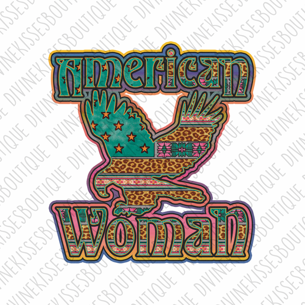 American Woman Full Color Transfer