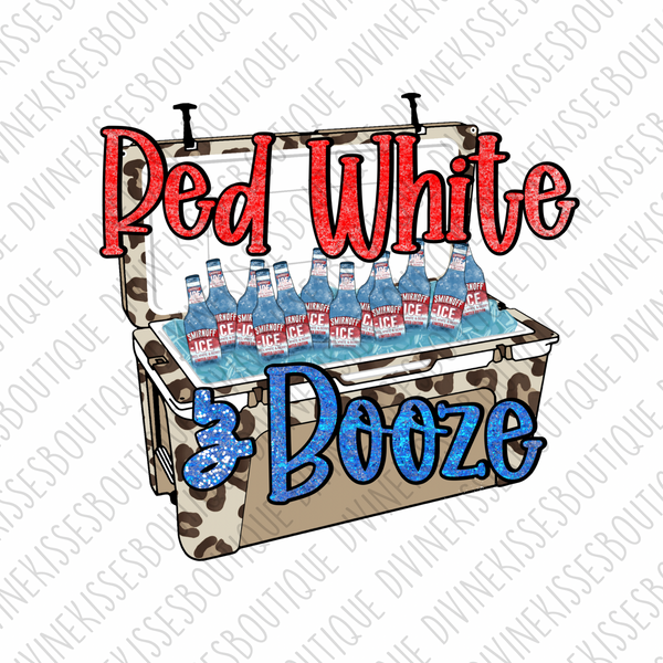 Red White and Booze Cooler Transfer
