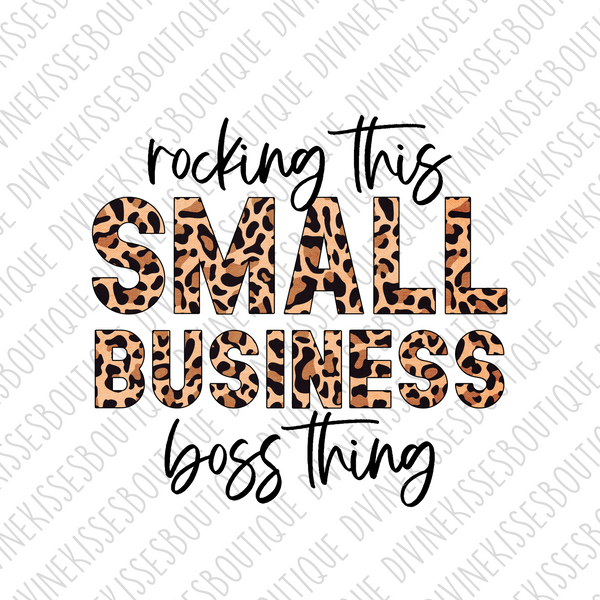 Rocking Small Business Leopard DTF