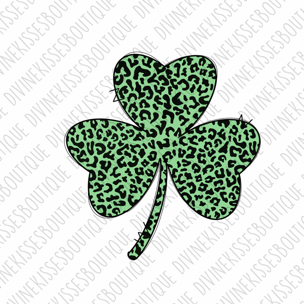 Green Leopard Shamrock Transfer