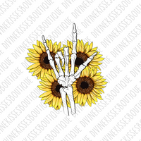 Skeleton Sunflower DTF