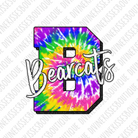 Bearcats TieDye Letter Transfer