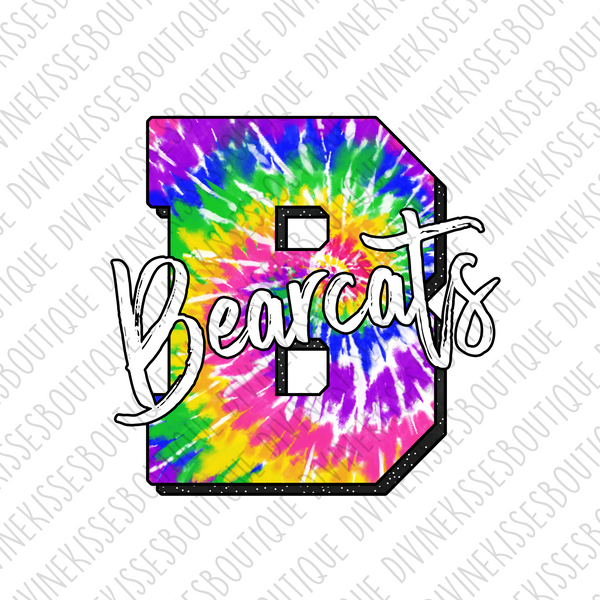 Bearcats TieDye Letter Transfer