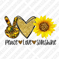 Peace love sunshine sunflower Transfer