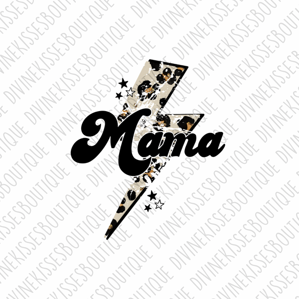 Mama leopard lightning bolt  Transfer