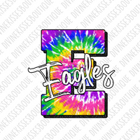 Eagles Tie Dye Letter Transfer