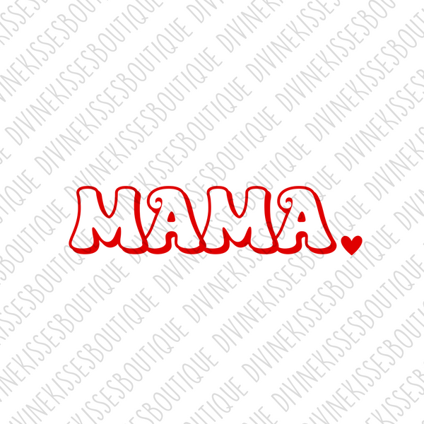 MAMA red heart Transfer