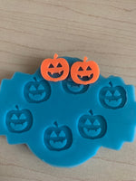 Halloween Pumpkin Earring Mold - 15mm Earring Stud Mold - Mold for epoxy resin - DIY Resin Earring - Shiny Mold