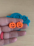 Halloween Pumpkin Earring Mold - 15mm Earring Stud Mold - Mold for epoxy resin - DIY Resin Earring - Shiny Mold