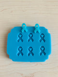 Awareness Ribbon Earring Mold for Resin - Stud Mold - Awareness Cabochon - DIY Resin Earring - Shiny Mold