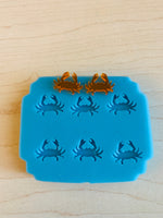 Crab Earring Mold - 15mm Stud Mold - Mold for epoxy resin - DIY Resin Earring - Shiny Mold