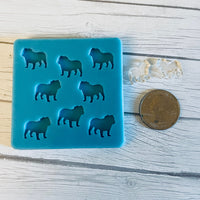 Bulldog Earring Mold - 15mm Earring Stud Mold - Mold for epoxy resin - DIY Resin Earring - Shiny Mold