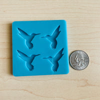 Hummingbird Earring Mold - Stud Mold - Mold for epoxy resin - Hummingbird Cabochon - DIY Resin Earring - Shiny Mold