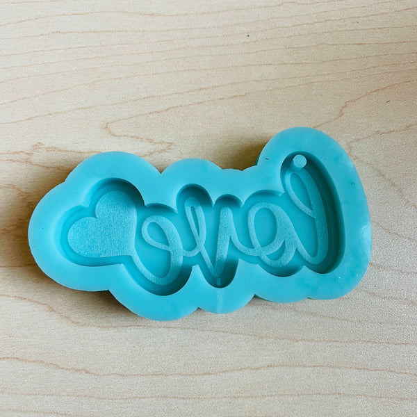 Love Keychain - Silicone Mold for Resin - DIY Keychain - Keychain for epoxy