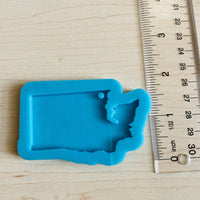 Washington Keychain Mold - 2.5 inch keychain Mold - Mold for epoxy resin - Washington Keychain - DIY Resin Keychain - Shiny Mold
