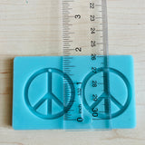 Peace Earring Drop Mold - 1.5 inch drop Earring Mold - Mold for epoxy resin - DIY Resin Earring - Shiny Mold