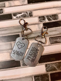 His and Her Keychain - Love Keychain - Coordinates - Keychain for him - Keychain for her