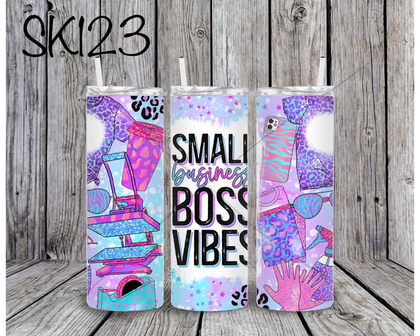 Purple Small Business Boss Vibes Sublimation ~ Tumbler SK123