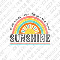 Good Times Fun Times Tan Lines Sunshine sublimation transfer