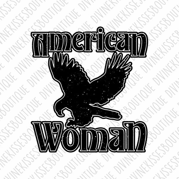 American Woman B&W Transfer