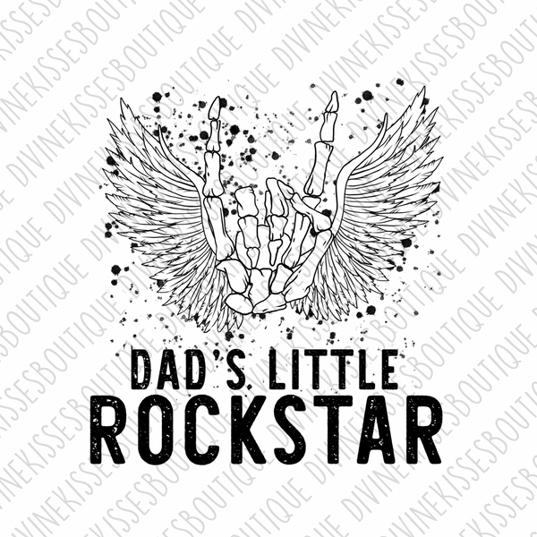 Dad’s little rockstar Sublimation Transfer