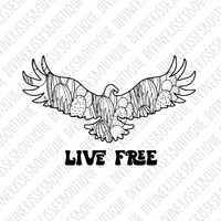 Live free eagle Sublimation File