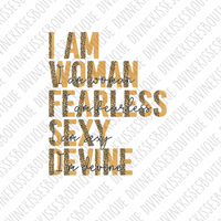 I am woman I am fearless sexy Devine Sublimation File