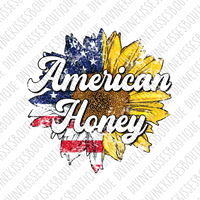 American Honey Flag Sunflower Sublimation Transfer