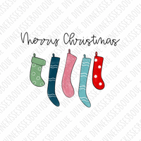 Merry Christmas Stockings Sublimation Transfer