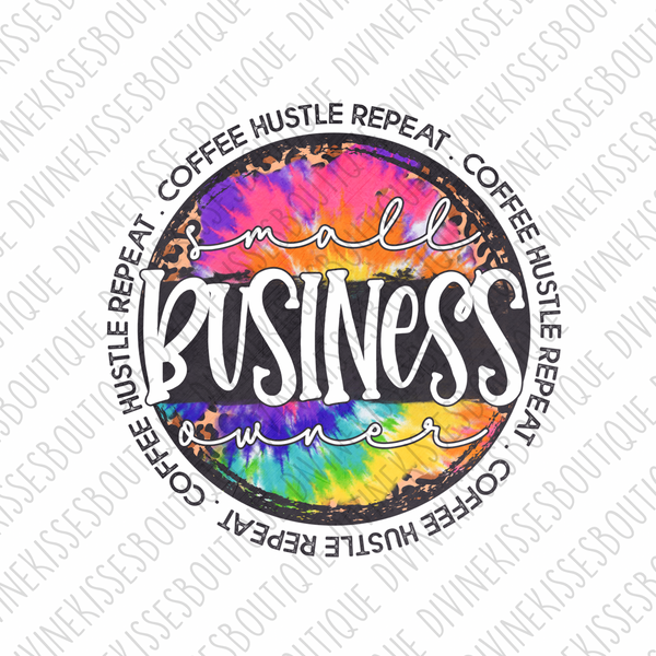 Small Business Owner Tye Die sublimation transfer