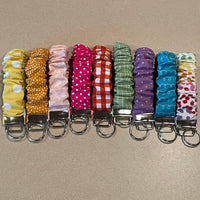 Rainbow Set Scrunchie Wristlet Keychain