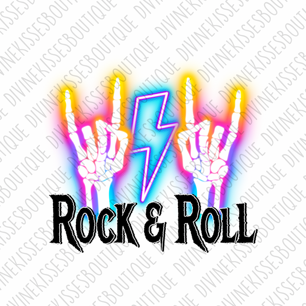 Rock & Roll Neon Sublimation Transfer