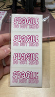 Fragile do not bend Thermal Stickers 25ct