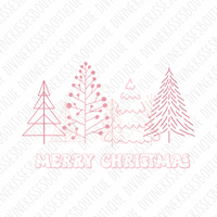 Pink Tree Christmas Sublimation Transfer